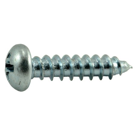 MIDWEST FASTENER Sheet Metal Screw, #6 x 5/8 in, Zinc Plated Steel Round Head Phillips Drive, 64 PK 62022